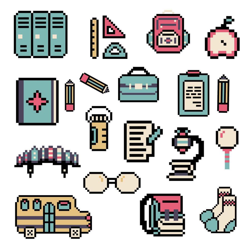 school bundle object vector