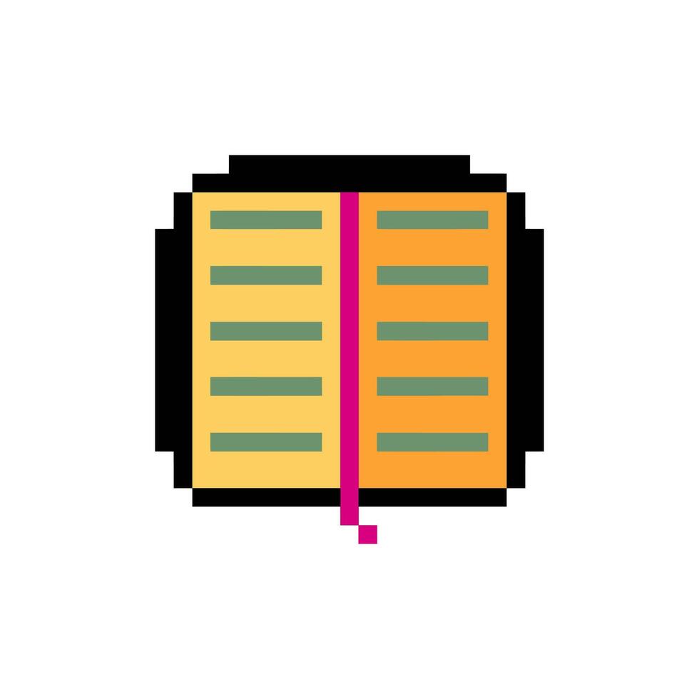 open book pixel design vector