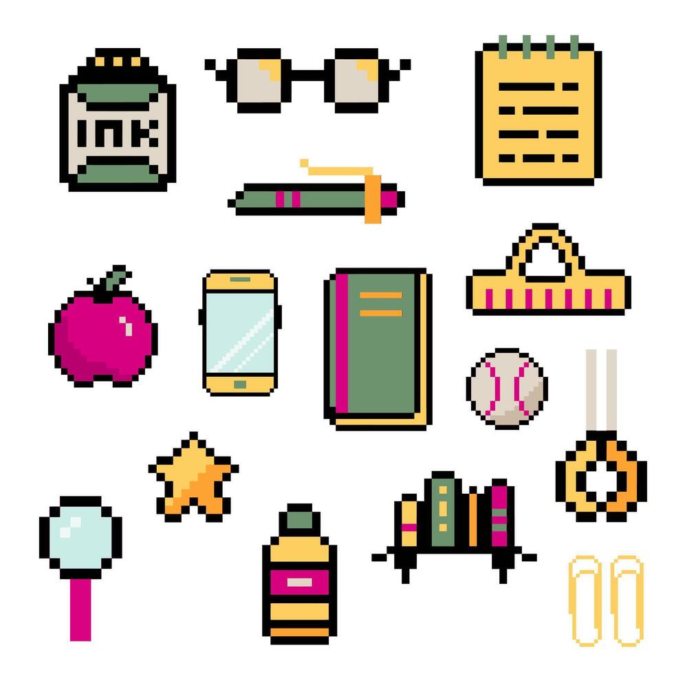 school objects pack vector