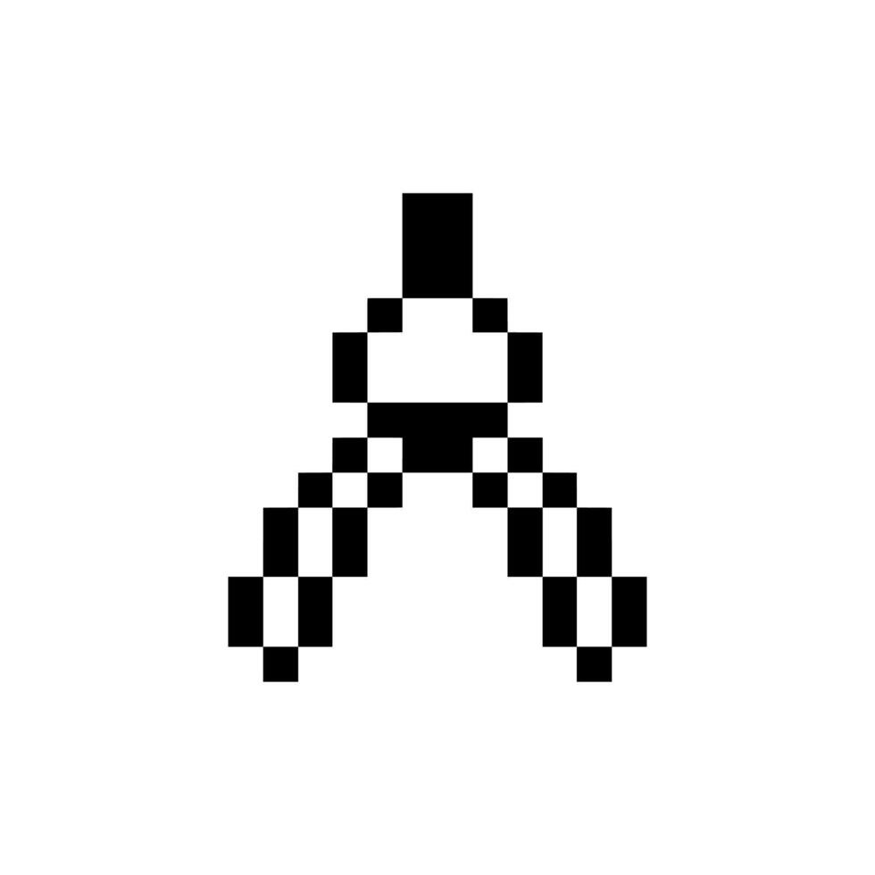 compass outline pixel vector