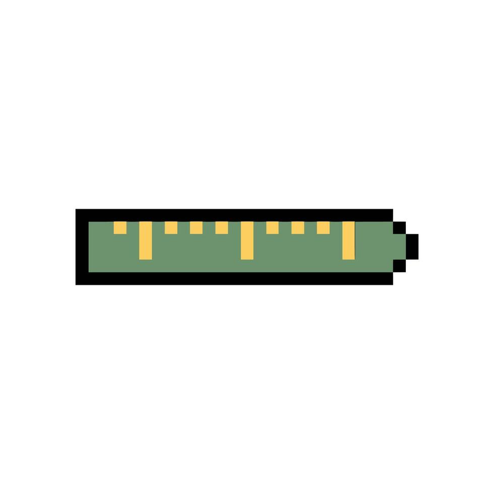 green ruler pixel vector