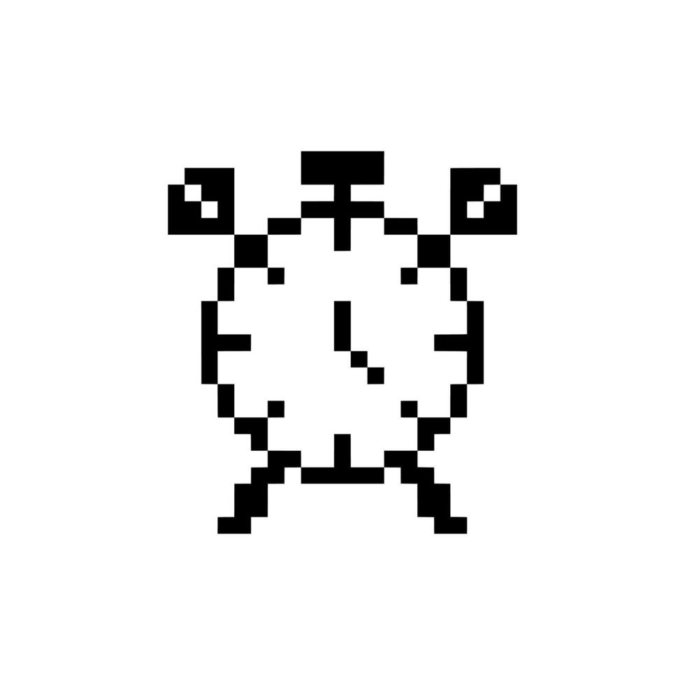 outline alarm pixel vector