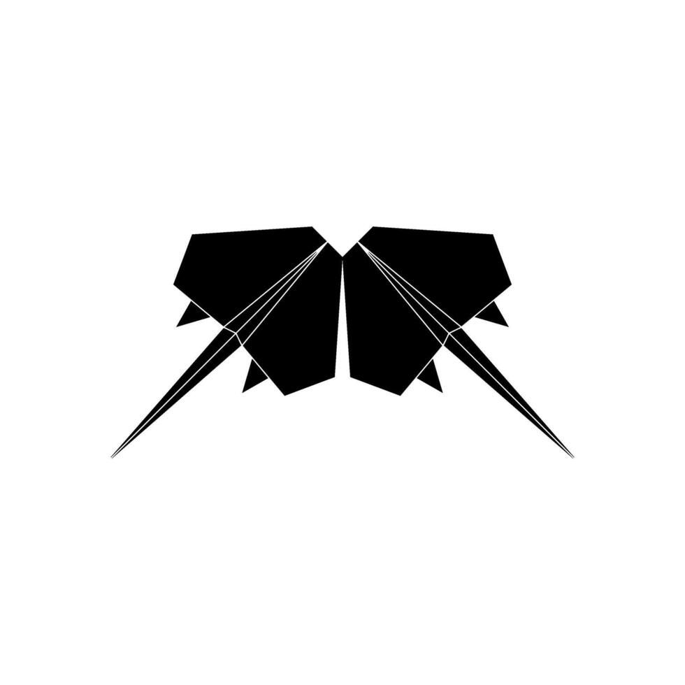 Pair Stingray Fish Shape Inspired by Origami Form, can use for Logo, Pictogram, Aquatic Animal Figure, Website, Apps, or Graphic Design Element. Editable vector
