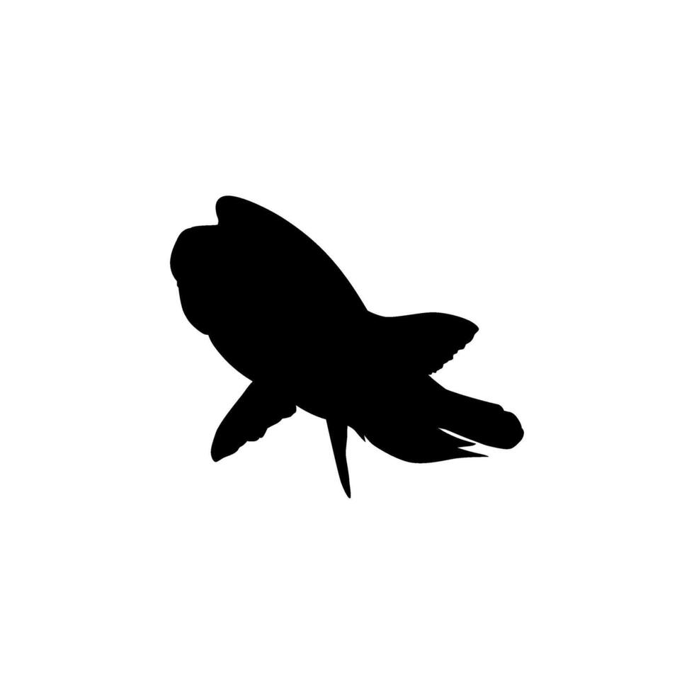 Silhouette Humphead wrasse, Cheilinus undulatus, also known as the Maori wrasse, Napoleon wrasse, Napoleon fish. Flat Style, can use for Logo Gram, Animal Illustration, Pictogram, ect. BW and Editable vector