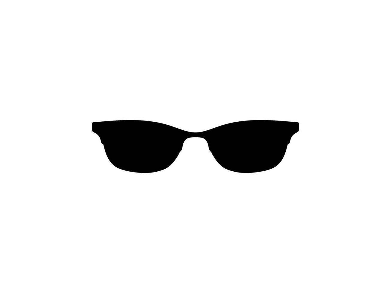 Sun Eye Glasses Silhouette, Front View, Flat Style, can use for Pictogram, Logo Gram, Apps, Art Illustration, Template for Avatar Profile Image, Website, or Graphic Design Element. Simple vector