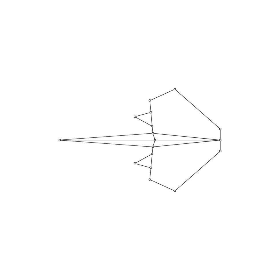 Stingray Fish Polygonal Lines, can use for Logo, Pictogram, Aquatic Animal Figure, Website, Apps, or Graphic Design Element. Editable vector