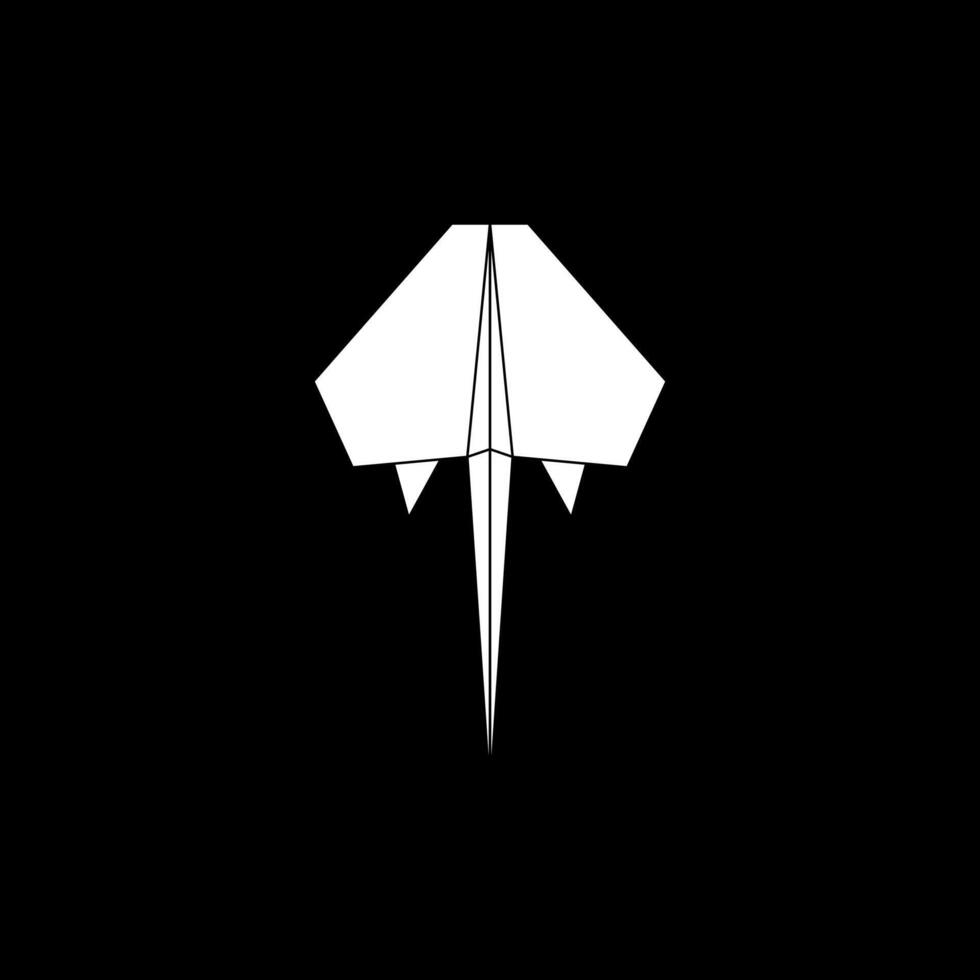 Stingray Fish Shape Inspired by Origami Form, can use for Logo, Pictogram, Aquatic Animal Figure, Website, Apps, or Graphic Design Element. vector