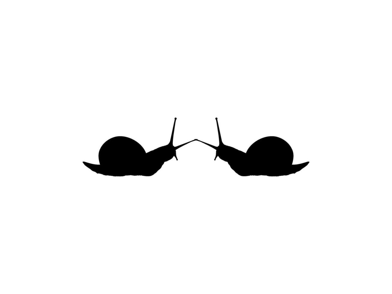 Silhouette of the Snails are also called Escargot, Flat Style, Pair Animal Series, can use for Logo, Art Illustration, Apps, Website or Graphic Design Element. Simple and Memorable. vector
