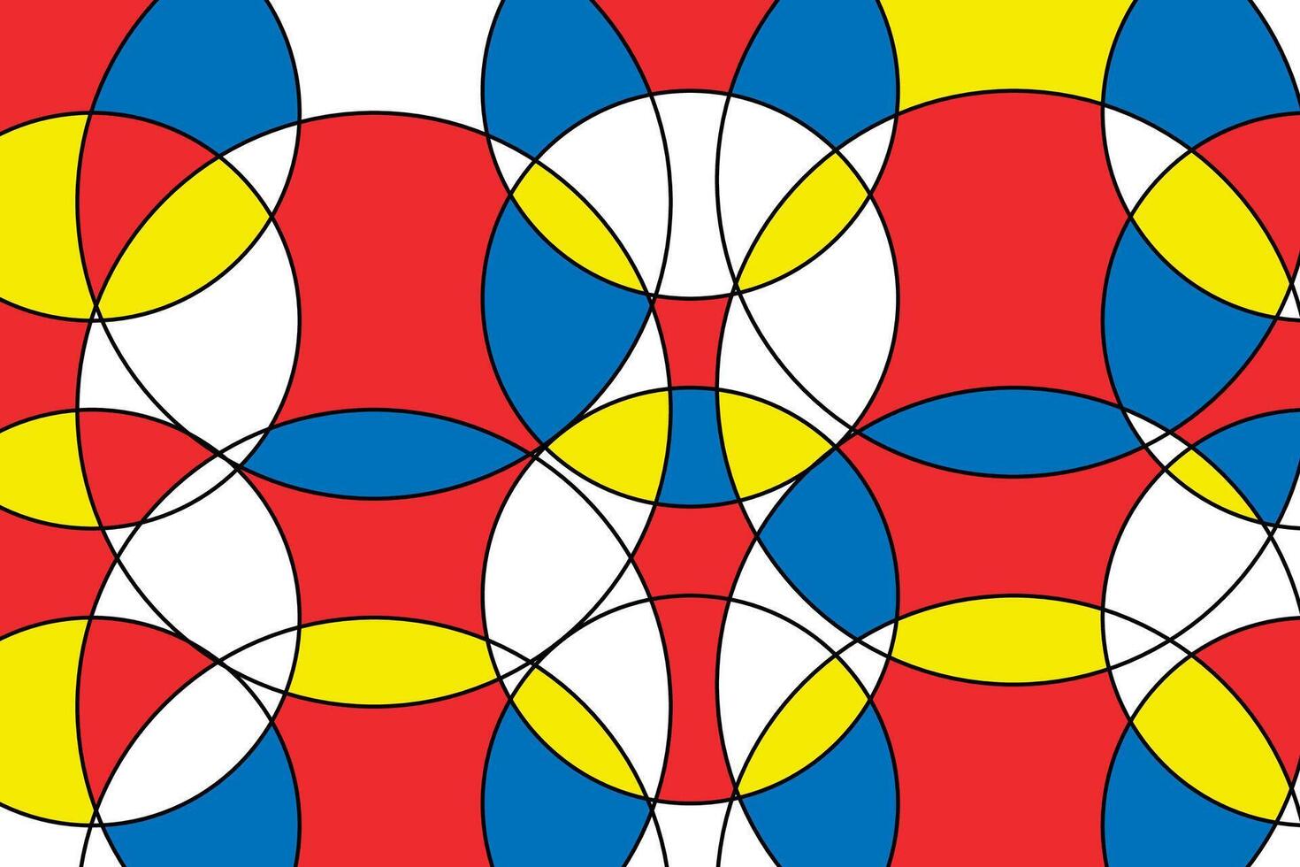 circle bauhaus abstract background vector