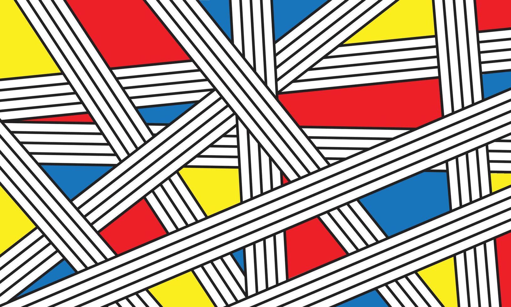 Bauhaus Crossing line pattern. Abstract background with a minimalist design vector