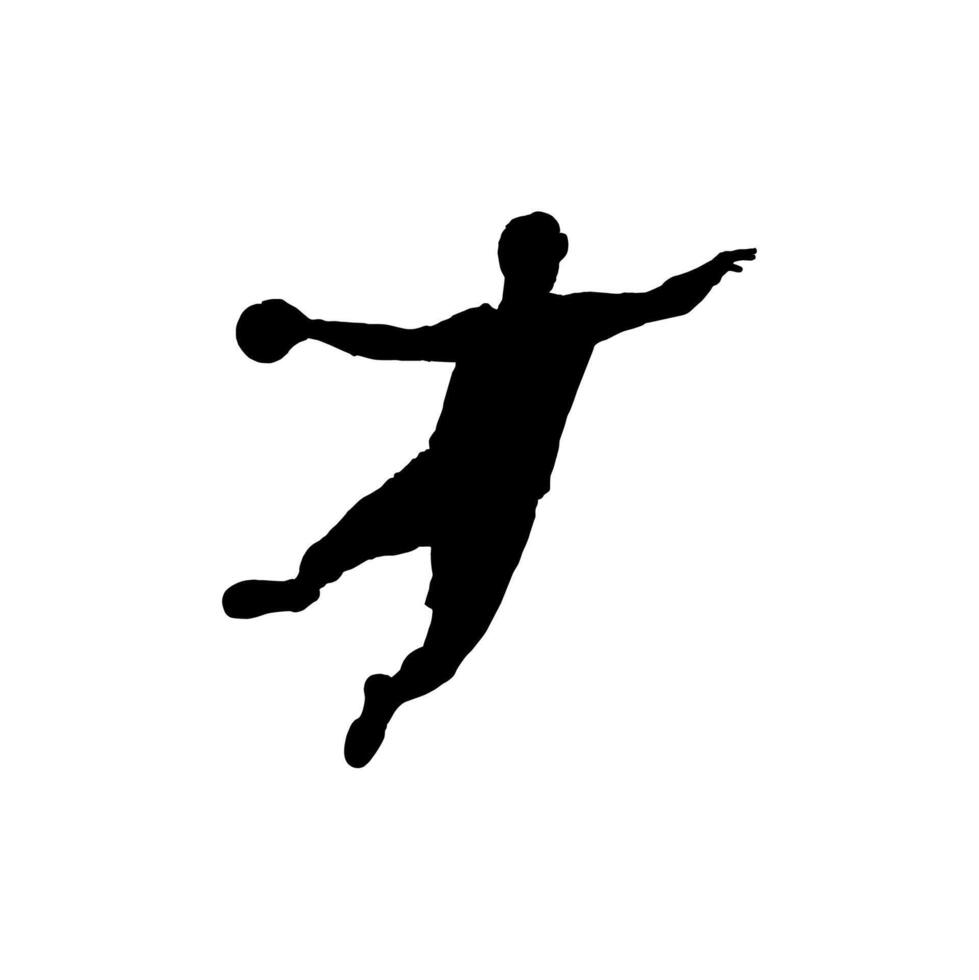 Basketball player silhouette holding ball vector