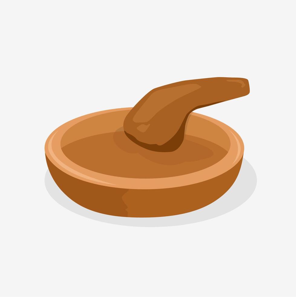 illustration of traditional Indonesian stone tool spice grinder vector