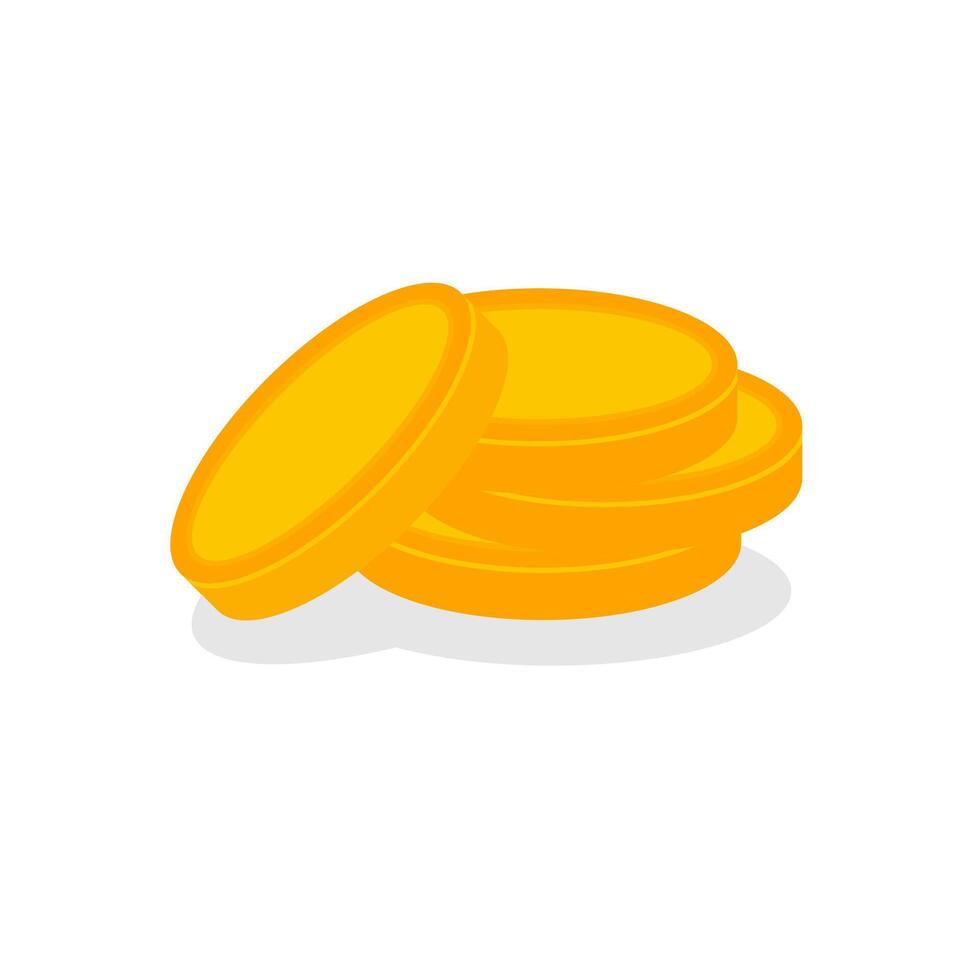 Illustration of expensive gold coins piled up vector
