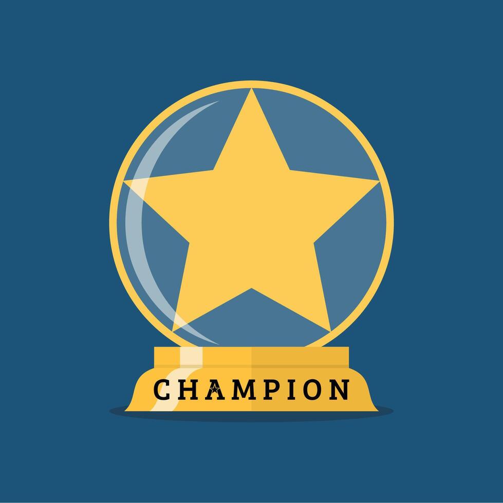 Illustration of a trophy for the competition winner vector