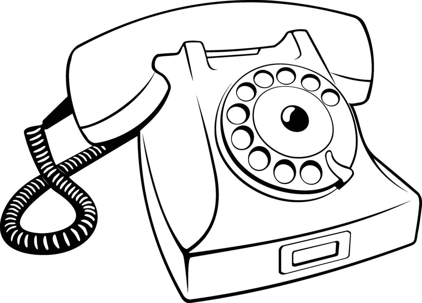Nostalgic Rotary Dial Phone vector