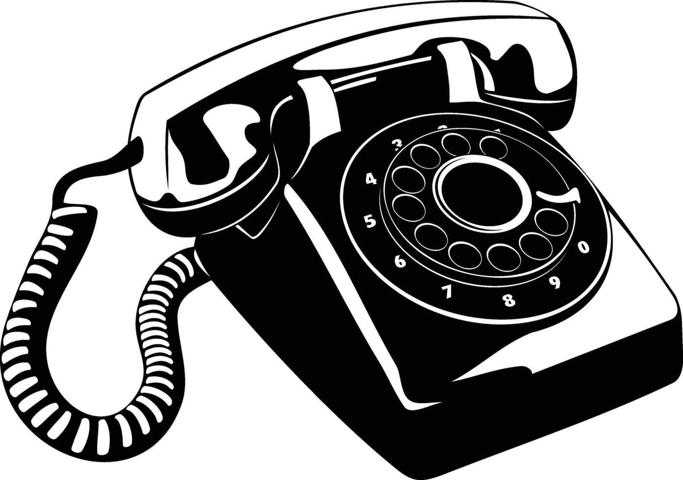 Classic Rotary Dial Telephone vector
