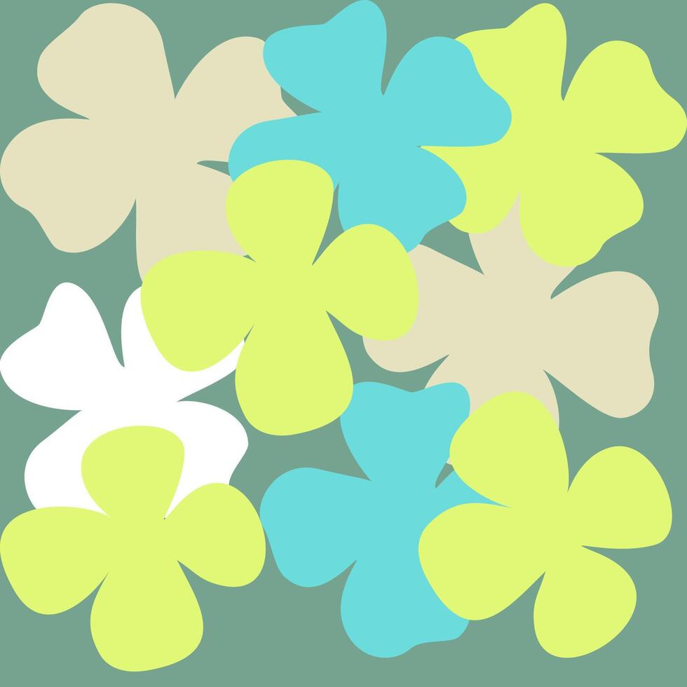 Clover leaf pattern vector