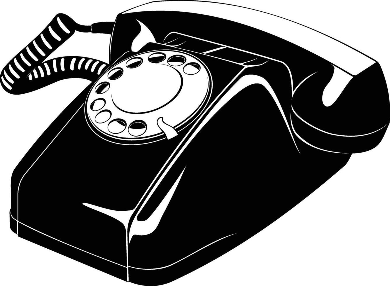 Classic Landline Phone vector