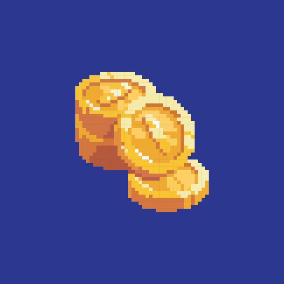 coin pixel art vector