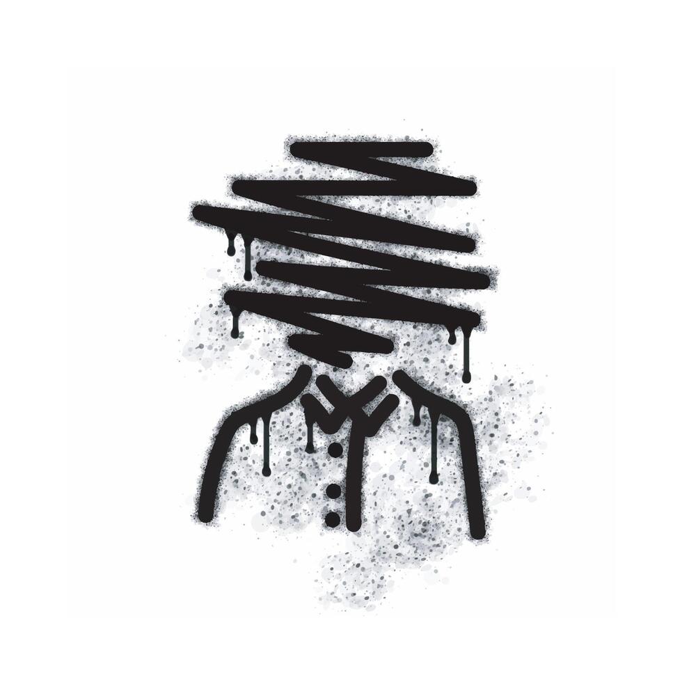 Dizzy head spray icon isolated on white background. vector