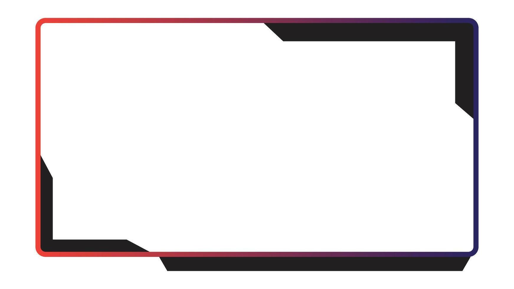 Gaming overlay frame design, Overlay frame for gaming live stream vector