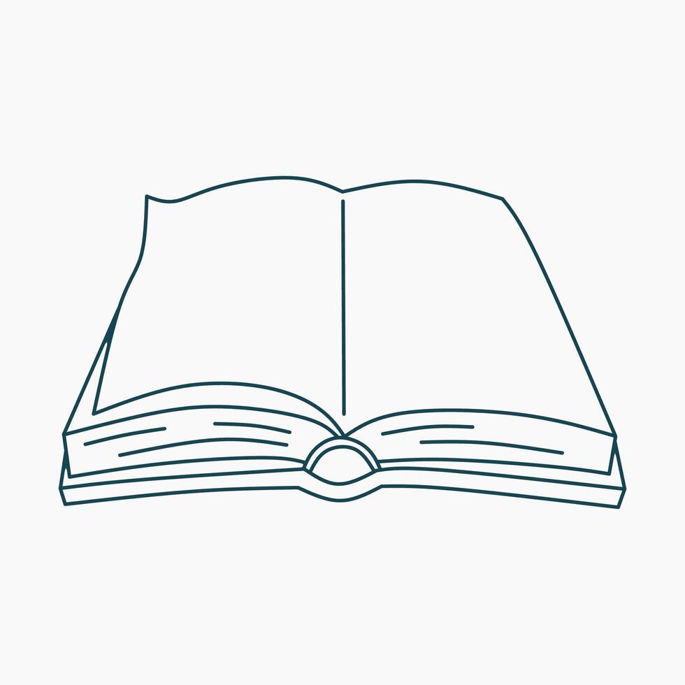 Simple open book icon vector