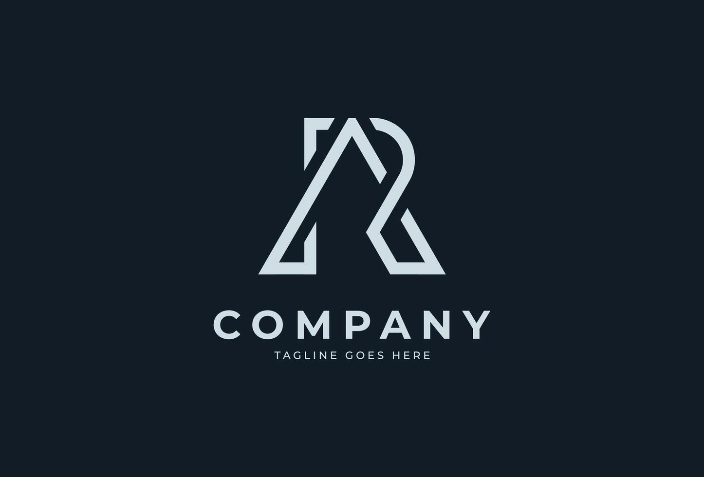 Initial RA Monogram Logo, letter R and A with monoline design logo inspiration, illustration vector
