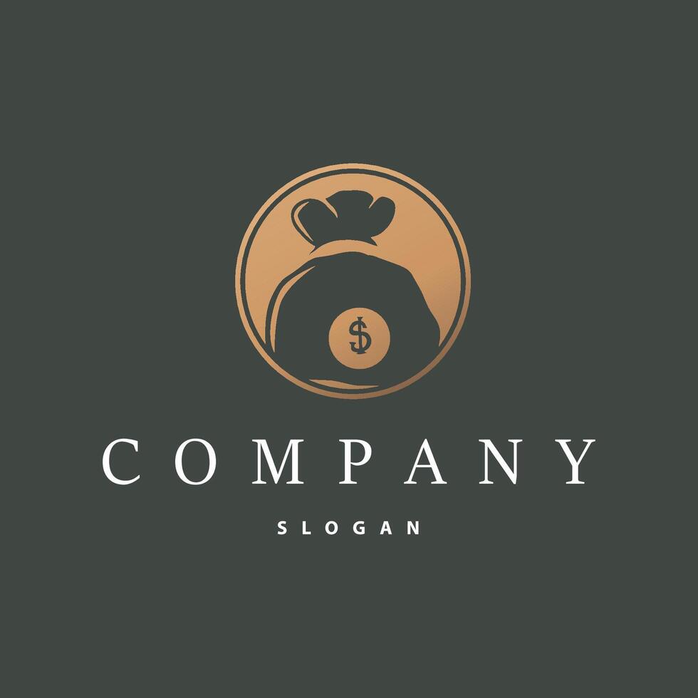 illustration of money logo financial symbol design with simple concept temple icon design vector