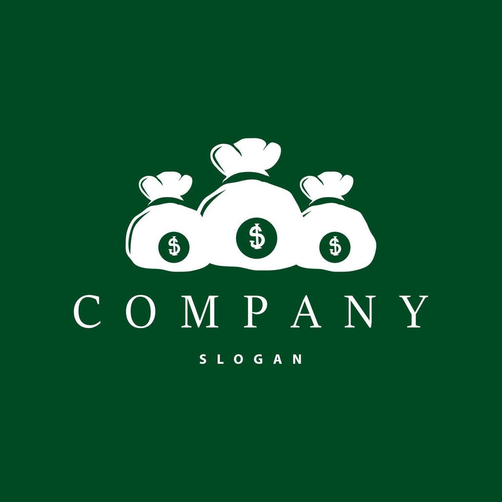 silhouette illustration of money logo financial symbol design simple concept temple icon design vector