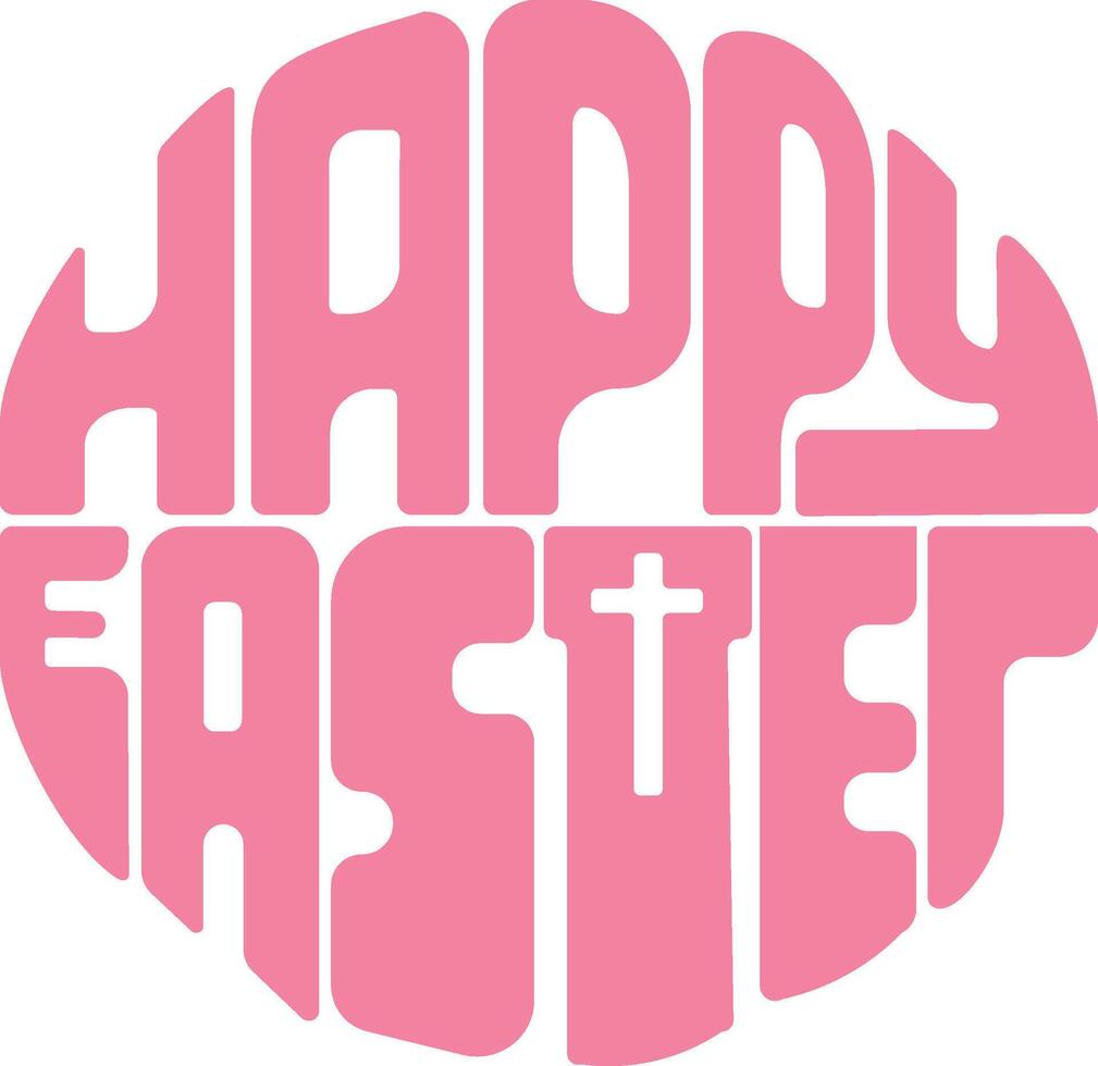 Retro Happy Easter Typography Design vector