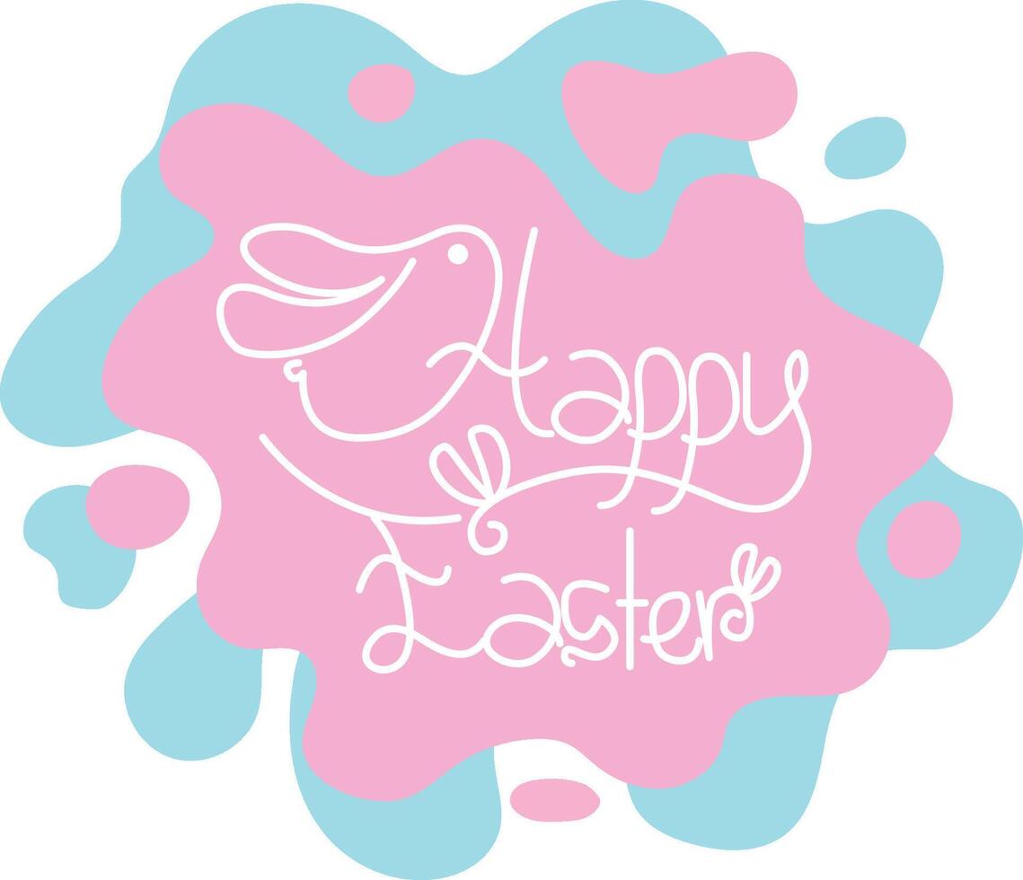 Colorful Happy Easter Greeting Illustration vector