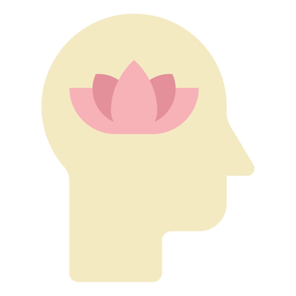 Symbolic Mindfulness Icon with Lotus Flower vector