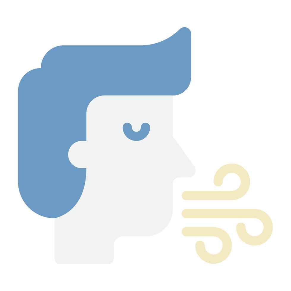 Animated Breathing Icon for Relaxation Apps vector