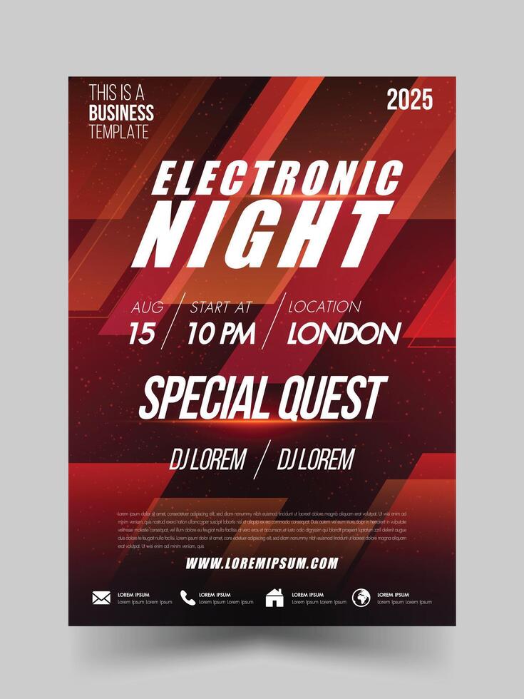 Brochure red and black design flyer template technology conference geometric shapes design vector
