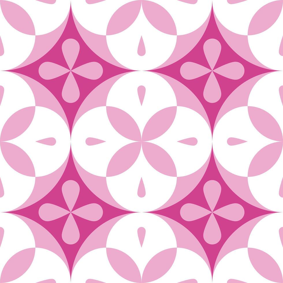 A pink and white geometric pattern vector