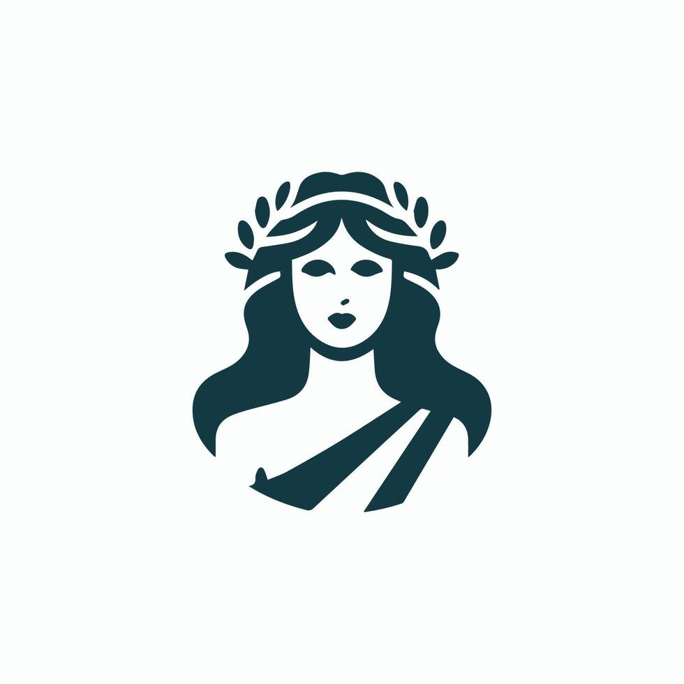 woman with a wreath on her head vector