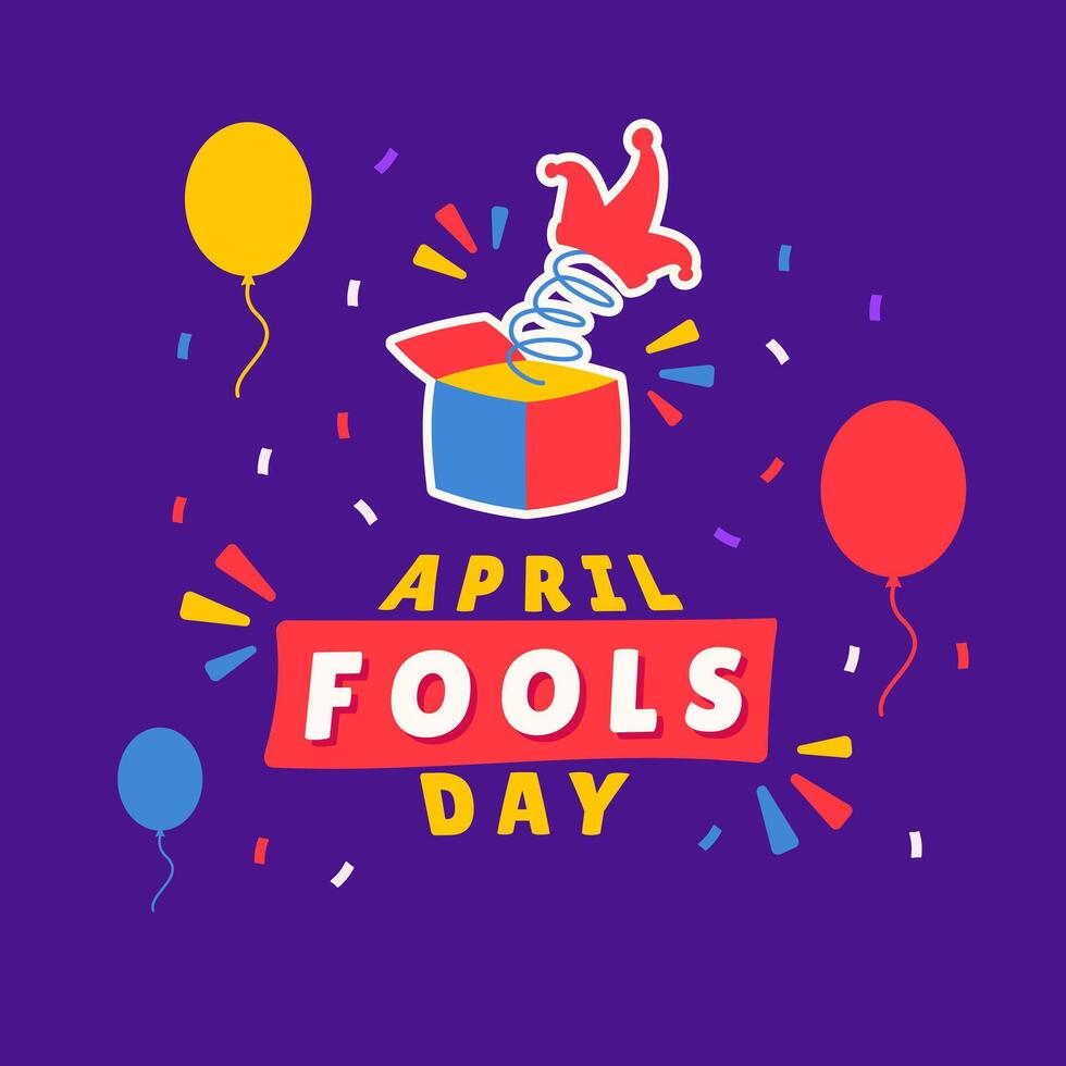 April Fools Day Surprise on a white background vector
