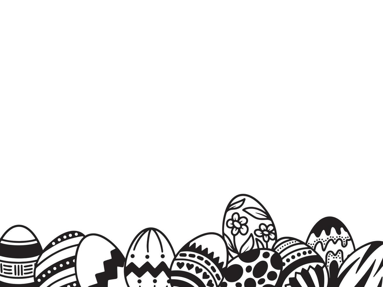 Easter Egg Corner Border vector
