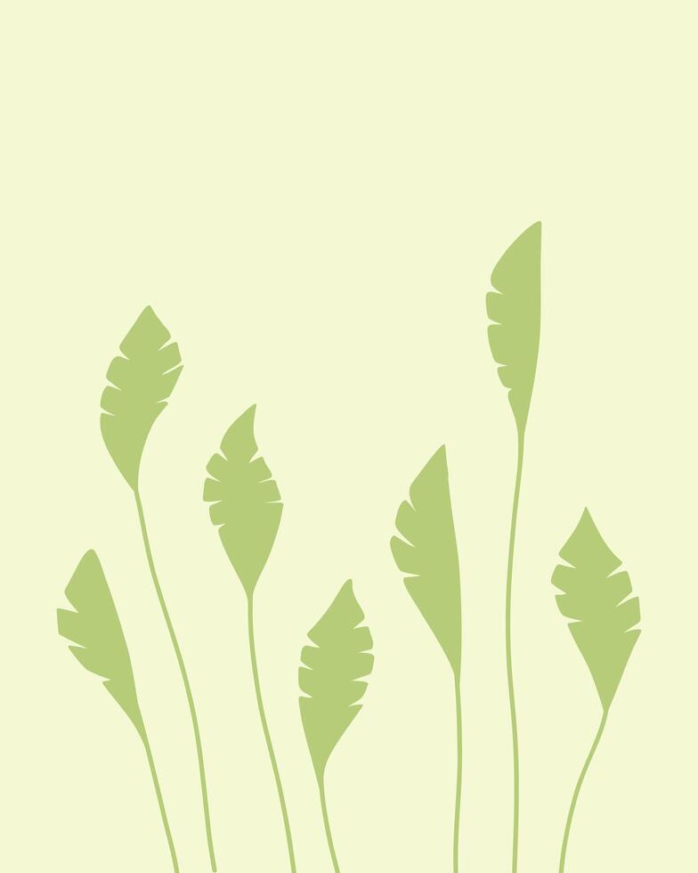 Tropical leaf botanical plant minimal pattern background layout banner copy space print art editable vector