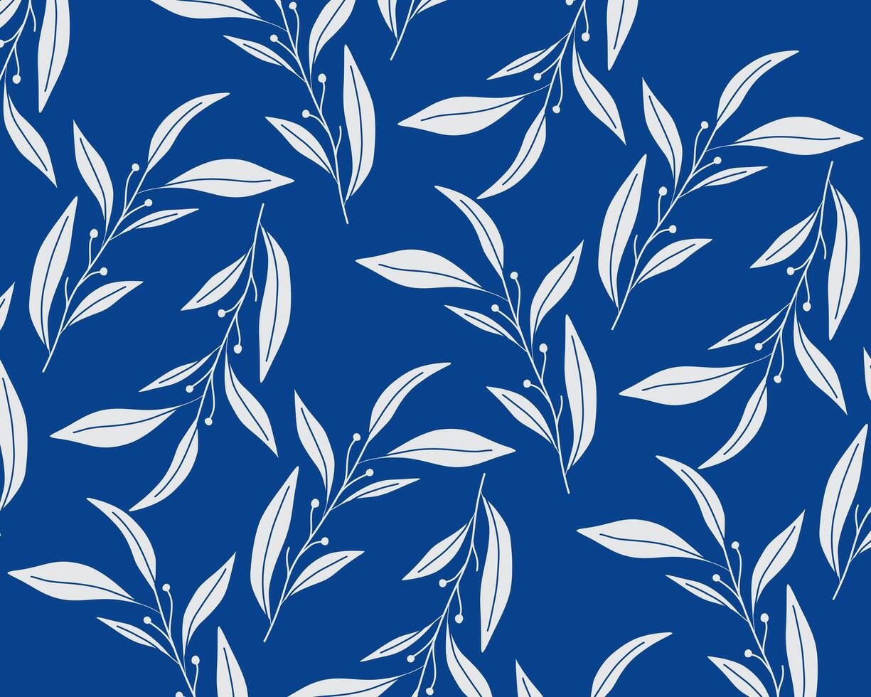 Plant leaf spring botanical garden pattern print wall art background illustration layout textile design editable vector