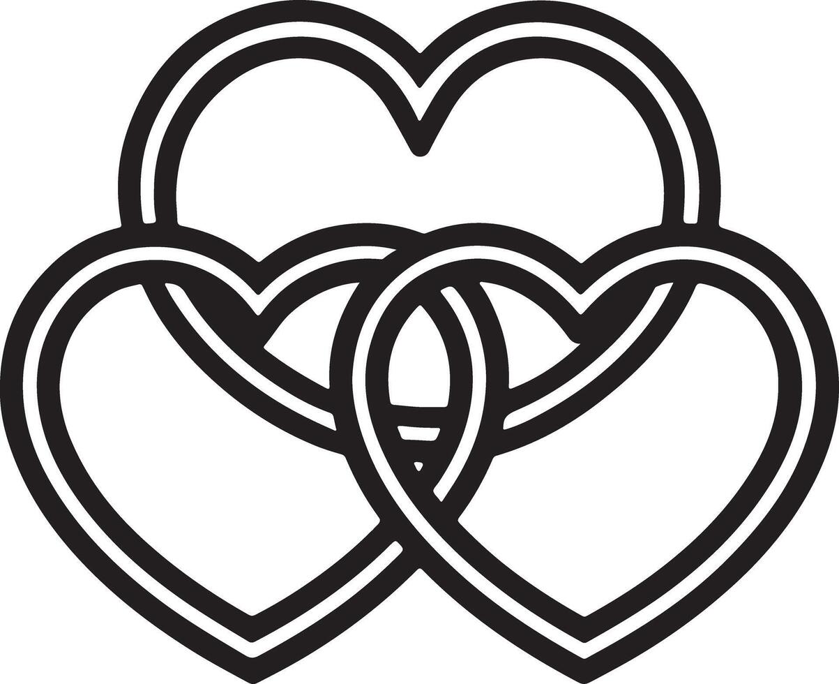 Modern Essence of Love Icon in Black Line and Fill Format vector