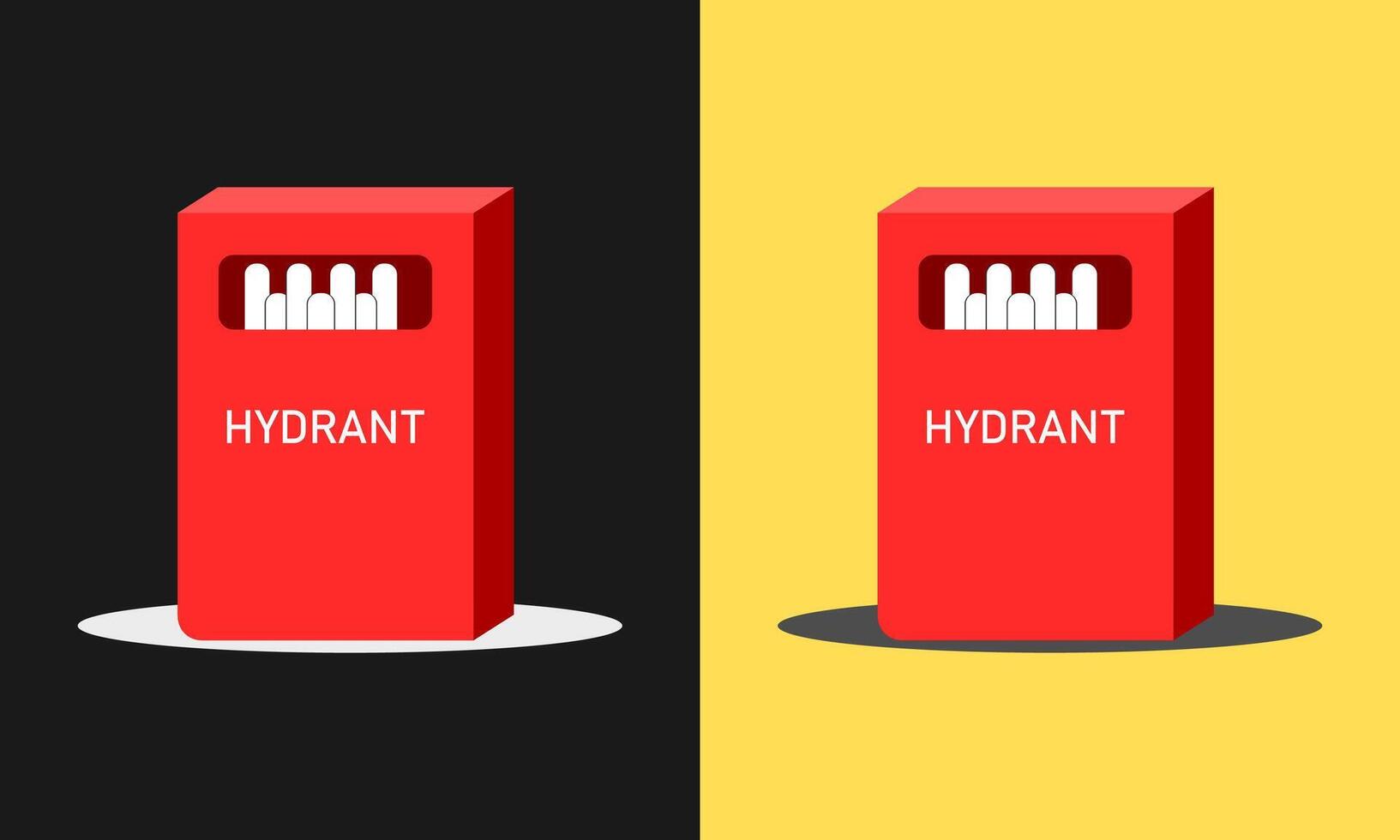 a graphic design of a hydrant box vector