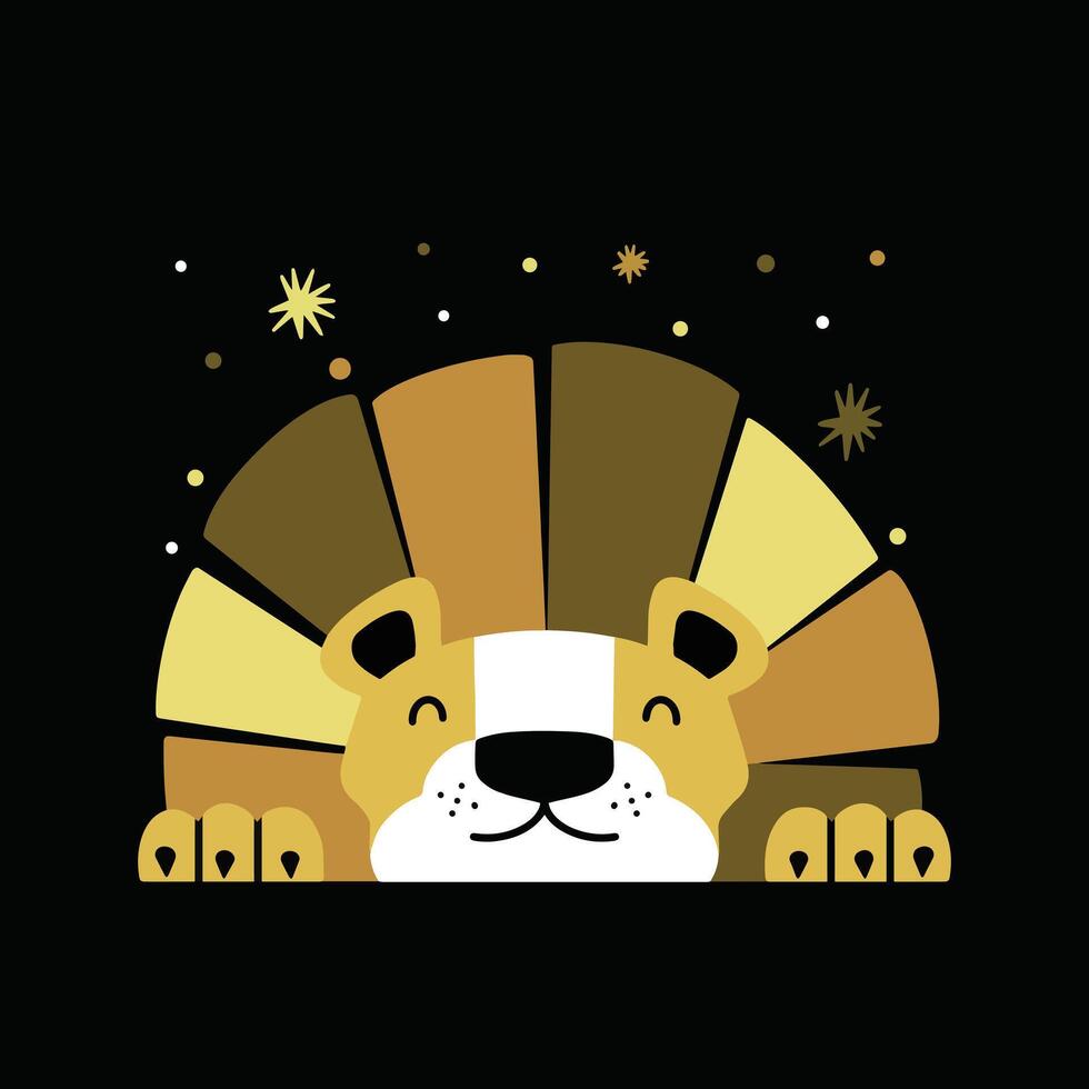 Cute lion design premium vector