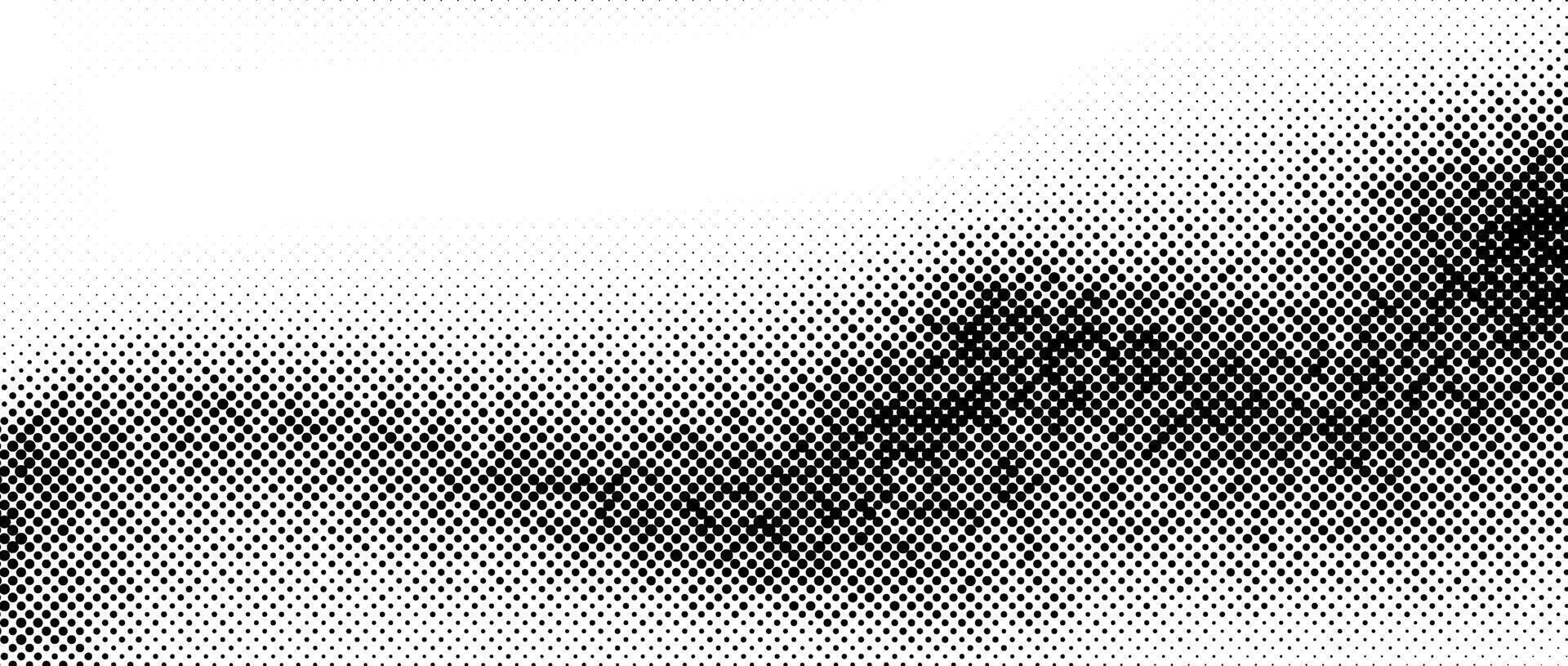 Halftone wave texture background. Dotted gritty sand noise wallpaper. Black grunge pop art wavy gradient overlay. Weathered pixelated raster comic backdrop. Bitmap fading subtle surface vector