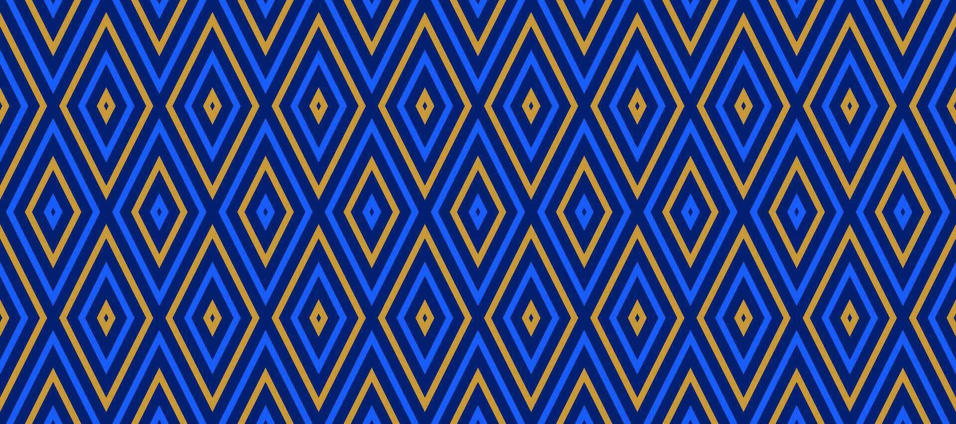Blue yellow seamless argyle pattern. Dark navy rhombus repeated texture wallpaper. Masculine diamond background for textile design, fabric swatch, scarf cloth, suit print. vector