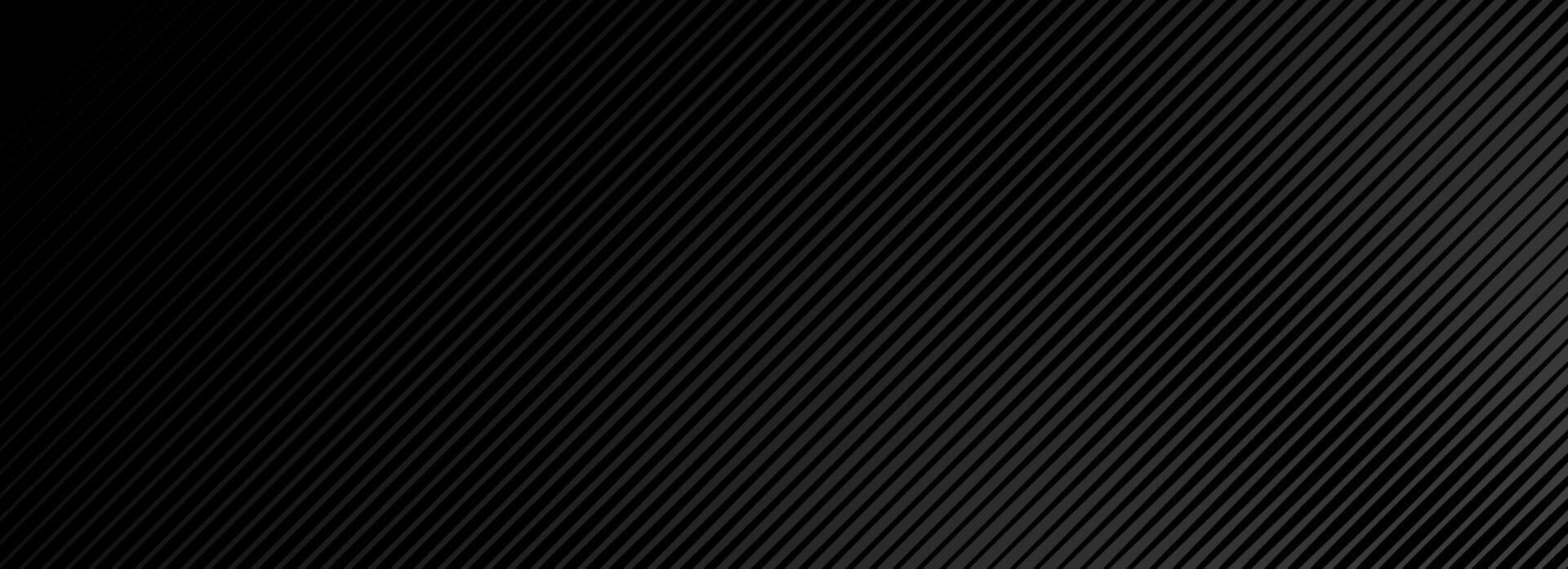Black oblique straight line background. Slanted dark linear abstract wallpaper. Striped gradient texture. Diagonal line backdrop for presentation, banner, poster, cover vector