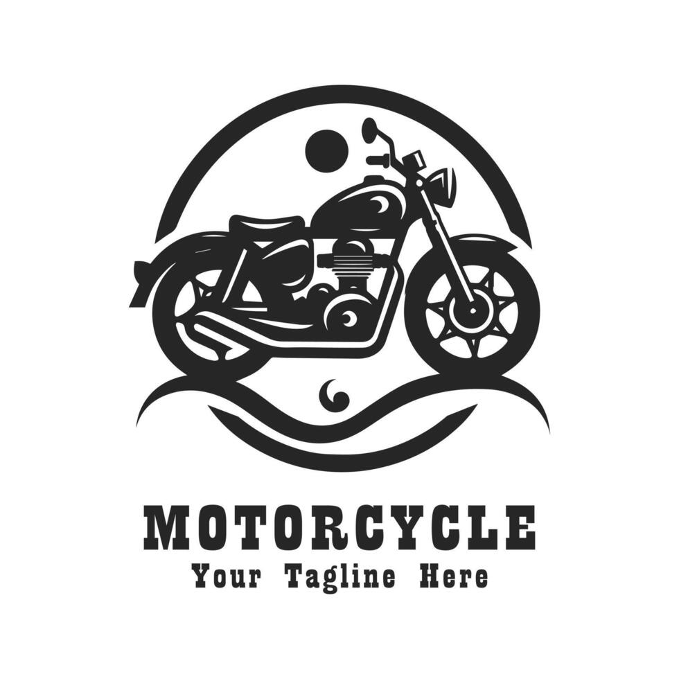 Simple Logo Motorcycle Design vector