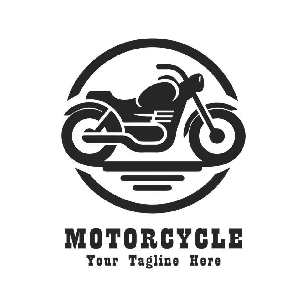 Motorcycle Simple Logo Illustration Design vector