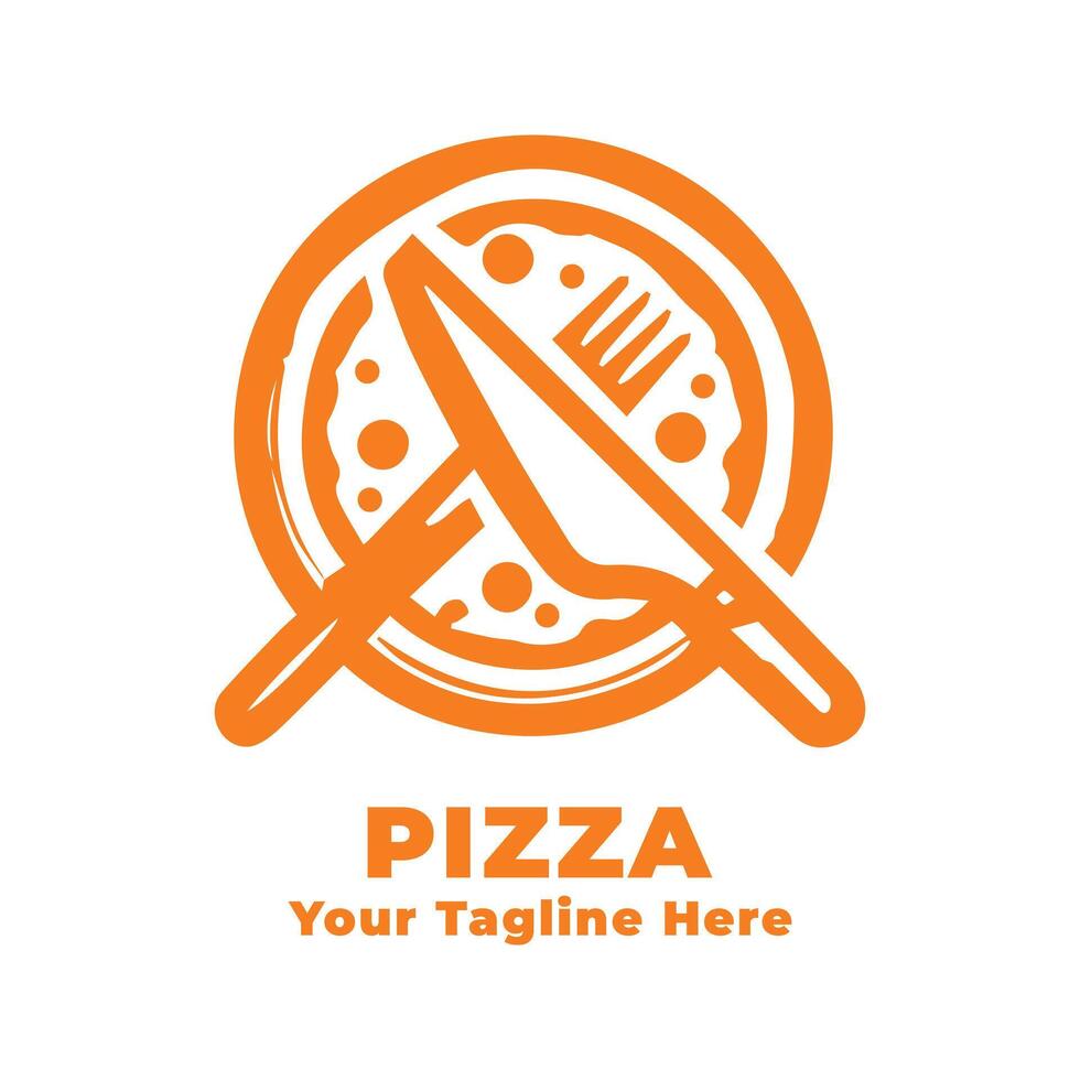 Logo Simple Pizza Design vector