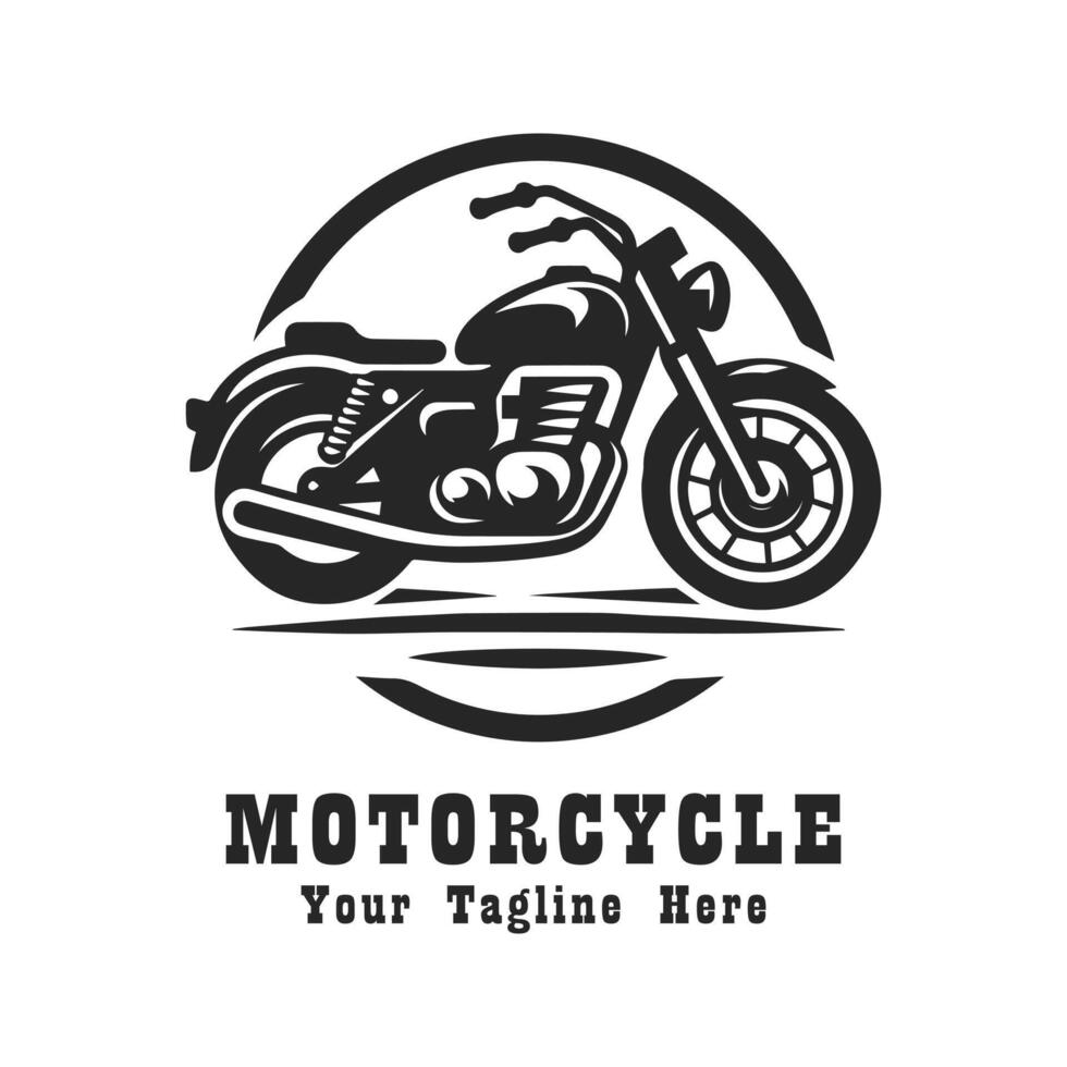 Motorcycle Logo Simple Silhouette Illustration vector
